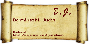 Dobránszki Judit névjegykártya