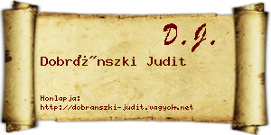 Dobránszki Judit névjegykártya